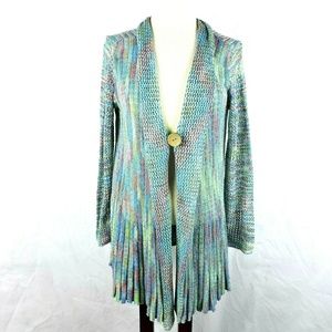 Krazy Kat Multicolor Open Front Cardigan